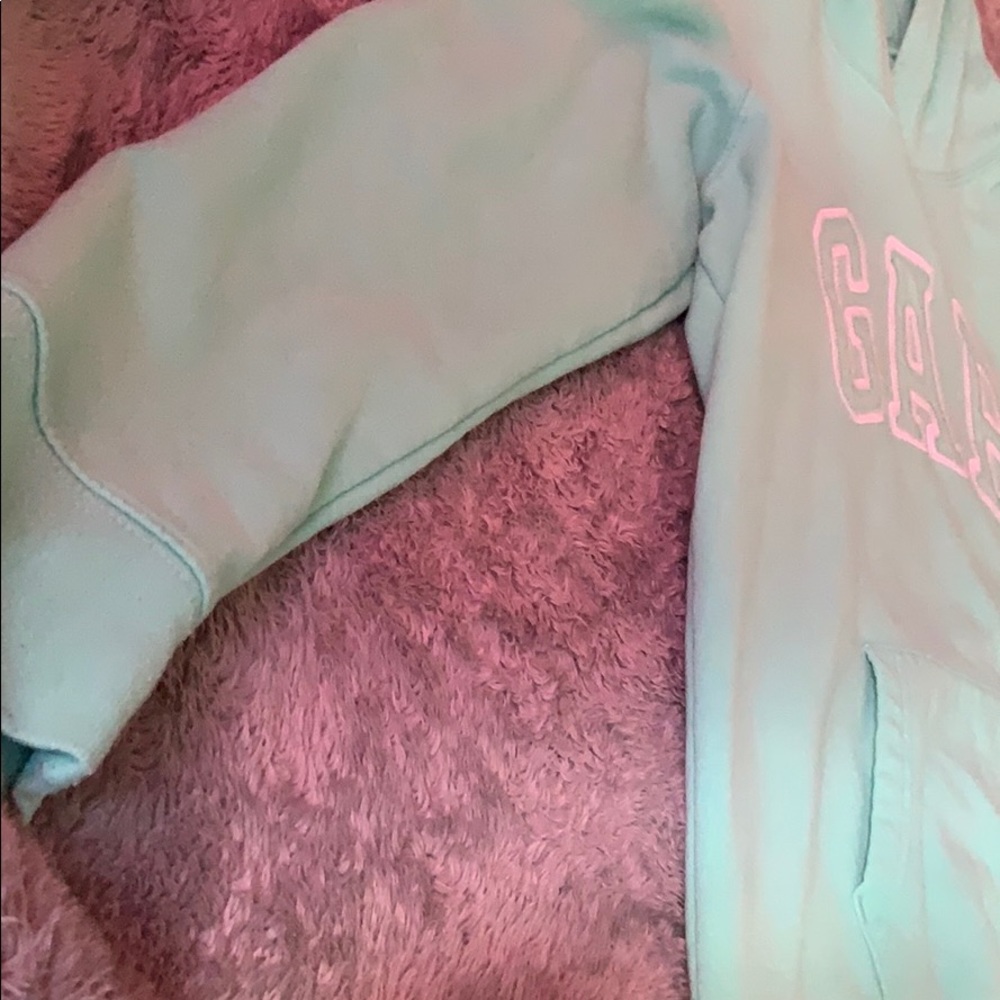 GAP teal/mint green pullover hoodie - Picture 5 of 7